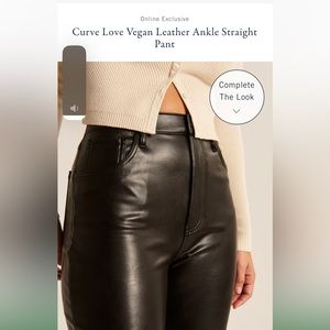Abercrombie & Fitch curve love leather pants
